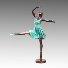 Große Statue Ballett Darsteller Bronze Skulptur Tpls-013